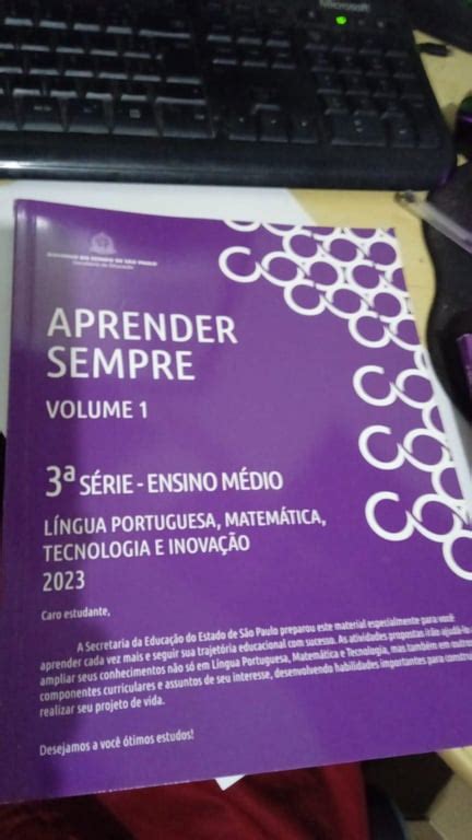 Livro Serie Ensino Medio Aprender Sempre Volume Lingua