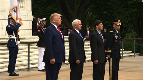 Trump Visits Arlington National Cemetery For Wreath Laying Cnn Video