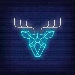 Dragon Head Neon Sign Royalty Free Vector Image