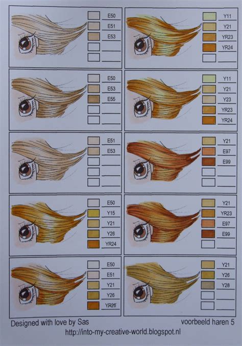 Hair Copic Copic Sketch Markers Copic Color Chart