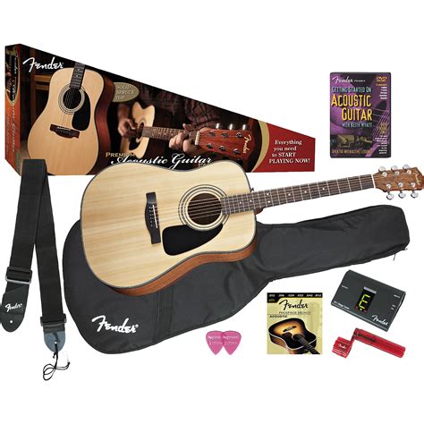 Fender Dg 8s Acoustic Guitar Value Pack Musicians Friend