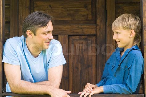 Vater Mit Sohn Stock Bild Colourbox