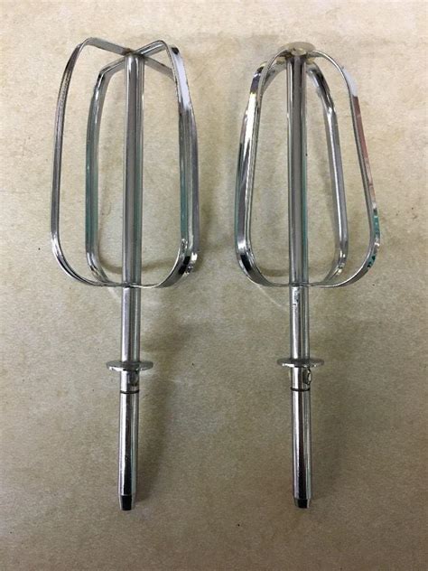 Vintage Sunbeam Mixmaster Mixer Model 01401 Replacement Beater Set 7 1 4 Long 1866832214