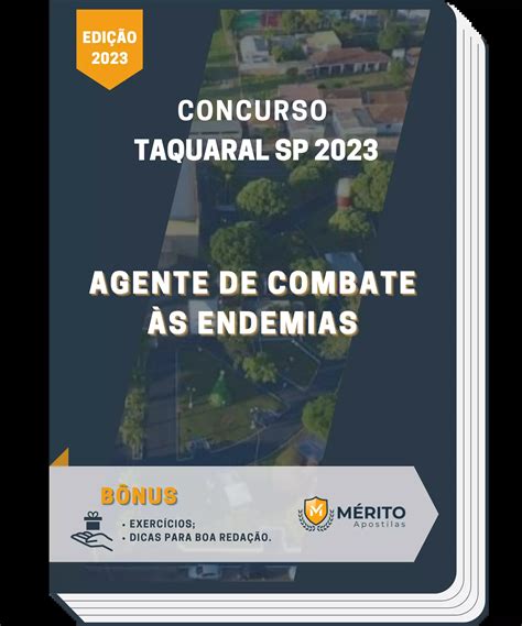 Apostila Agente De Combate às Endemias Concurso De Taquaral Sp 2023