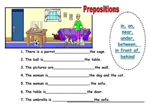 Prepositions Of Place 3 класс