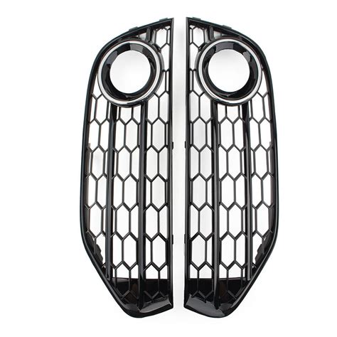 2x Front Bumper Honeycomb Mesh Fog Light Grille Cover For Audi A4