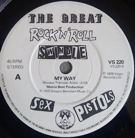 God Save The Sex Pistols My Way Shot By Both Sides UK Mis Pressing