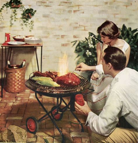 Barbeque For Two Retro Barbecue Vintage Picnic Barbecue