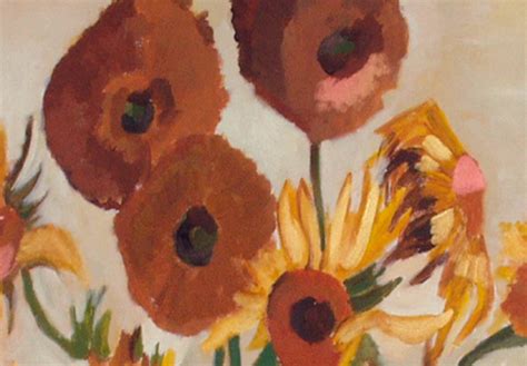 Tavla Blommor Inspirerade Av Van Gogh Del Solrosor I Vas