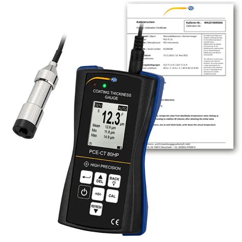 Coating Thickness Gauge Pce Ct Hp Fn Ica Incl Iso Calibration