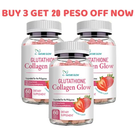 BUY 1 TAKE 1 NATURE GLOW Glutathione Collagen Glow Strawberry And