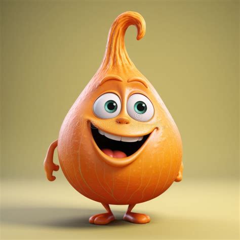 Cute Cartoon Onion Character Stock Illustration - Illustration of ...