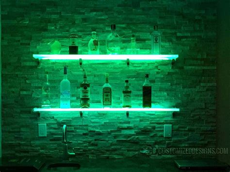 LED Lighted Shelves | Back Bar Shelving For Home Bars & Restaurants