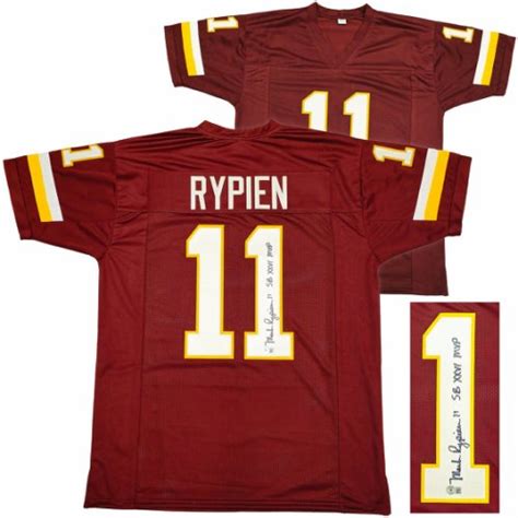 Mark Rypien Autographed Memorabilia Signed Photo Jersey