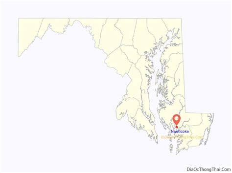 Map of Nanticoke CDP, Maryland - Thong Thai Real