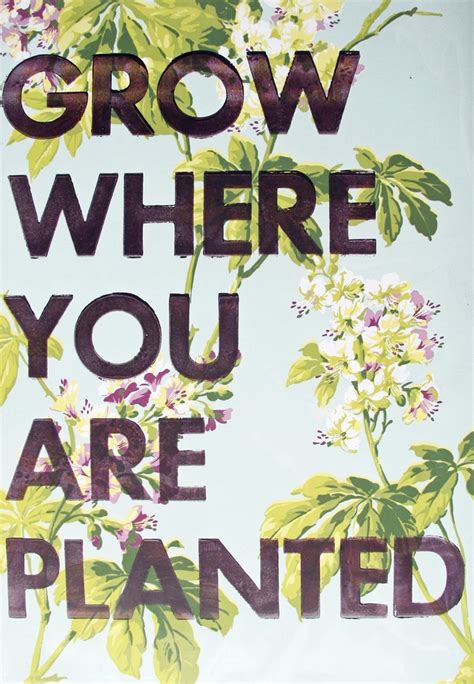 Grow Where You Are Planted Letterpress Art By Amyriceart On Etsy