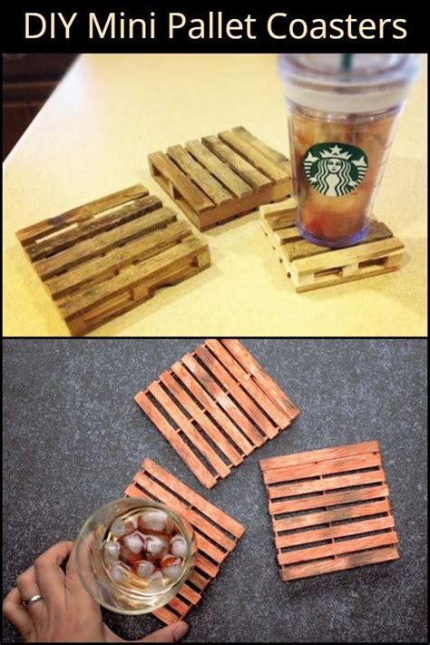 Make The Best Diy Mini Pallet Coaster In 5 Steps Craft Projects For