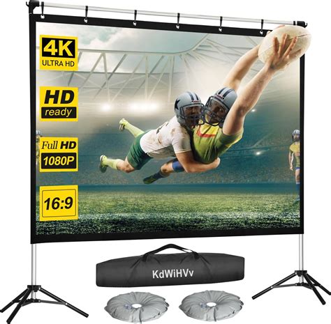 Amazon Inch Projector Screen With Stand Huanyingbjb Outside