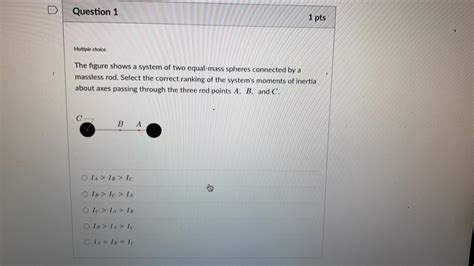 Solved The Figure Shows A System Of Two Equal Mass Spheres Chegg