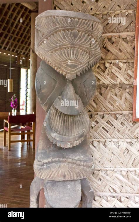 Traditional Tongan Wood Carving Tiki Sculpture Stock Photo Alamy