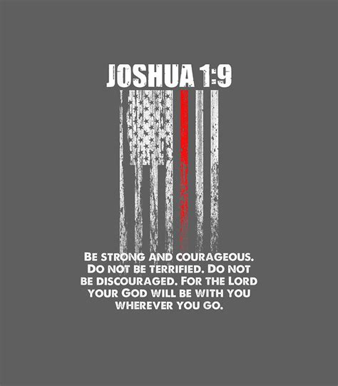 Thin Red Line Firefighter Bible Verse Christian Digital Art By Coghan