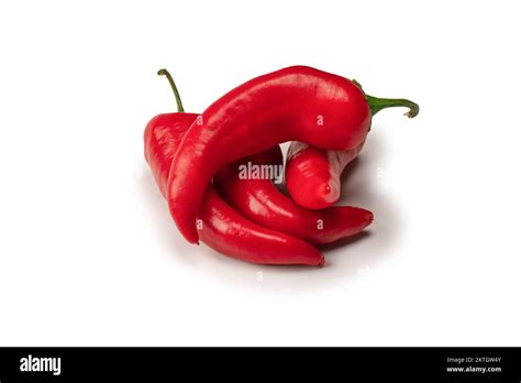 Red Hot Chili Pepper Isolated On A White Background Stock Photo Alamy