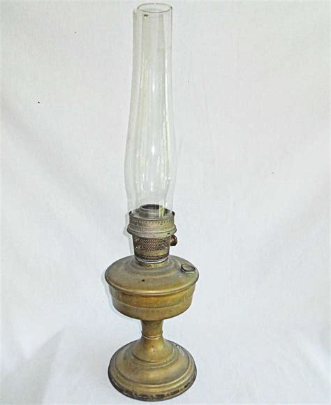 Vintage Original Aladdin 23 Lamp Oil Kerosene Chimney England Brass Decor Table Ebay Brass