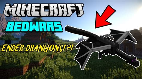 Minecraft Bedwars Fighting The Ender Dragon Youtube