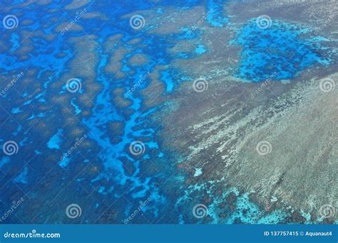 Aerial View of the Great Barrier Reef Stock Image - Image of global ...