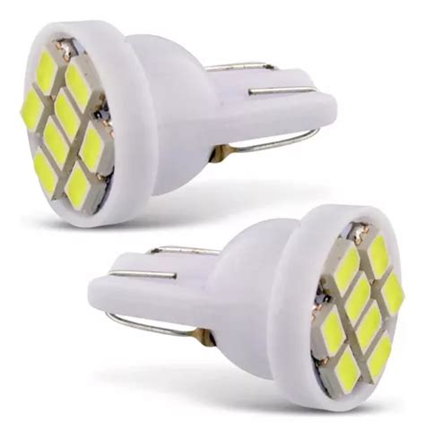 Par Lampada Pingo T10 Pingo 8 Leds 6000k Lanterna Dianteira MercadoLivre