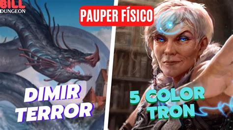 5 Color Tron Vs Dimir Terror Gameplay MTG Pauper Físico YouTube