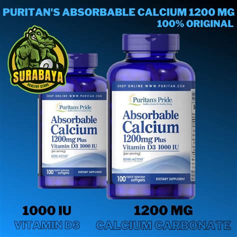 Jual Puritans Pride Absorbable Calcium Mg X Softgels Vitamin