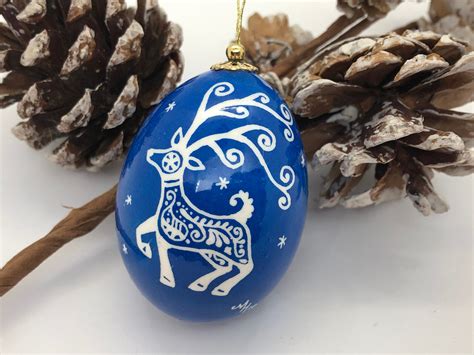 Pysanka Egg Christmas Ornament Pysanky Art Ukrainian Easter Etsy