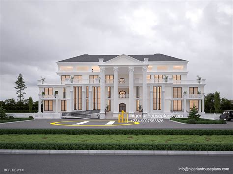 8 bedroom mansion (Ref. CS 8100) - NIGERIAN HOUSE PLANS