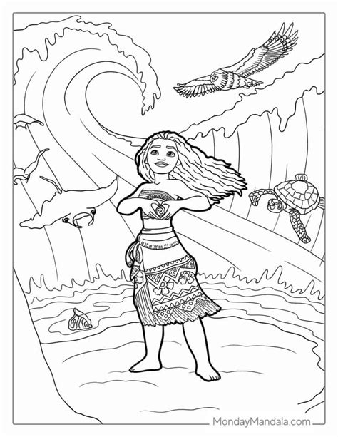 39 Moana Coloring Pages Free Pdf Printables
