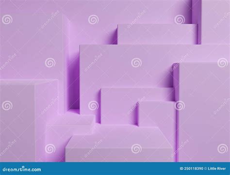 Light Pastel Lavender Purple D Rendering Product Display Podium Or