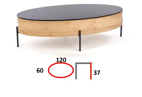 Nowoczesny Stolik Kawowy Zenga 120 Cm Owalny Stolik Kawowy Zenga