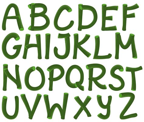 Green Alphabet 417325 Vector Art At Vecteezy