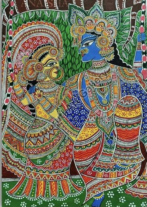 Multi Color Radha Krishna Madhubani Paintings INR 1 500INR 2 800