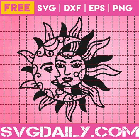 Free Sun And Moon Svg Svgdaily Daily Free Premium Svg Files