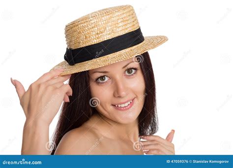 Giovane Donna Allegra Con Le Spalle Nude Fotografia Stock Immagine Di