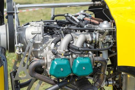 Premium Photo | The engine from the engine of the aircraft