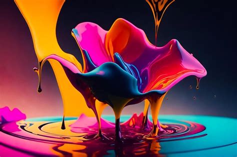 Premium AI Image | 4K colorful paint background