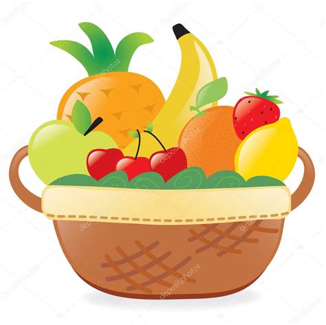 Frutas En Una Canasta Vector Gr Fico Vectorial Wetnose Imagen