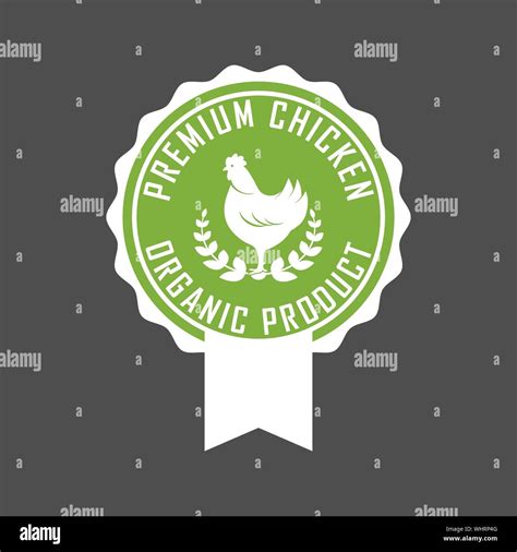 Premium Chicken Logo Labels Badges And Design Elements Organic Style Green Eco Chicken