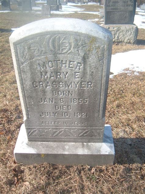 Mary E Renninger Grassmyer 1855 1921 Find A Grave Memorial