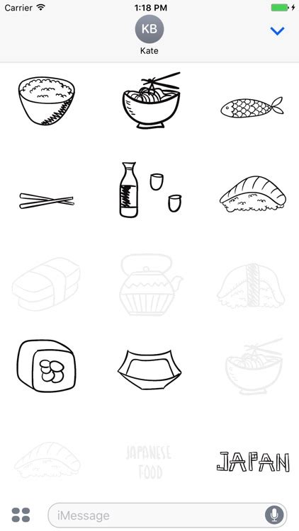 Animated Cute Japan Food Stickers By Jung Hyunyi