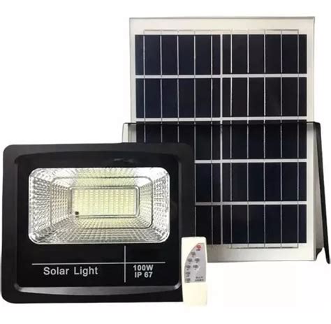 Reflector Lampara Led Panel Solar C W Recargable