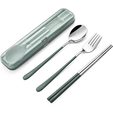 Amazon Axiaolu Travel Utensils Stainless Steel Pcs Stainless