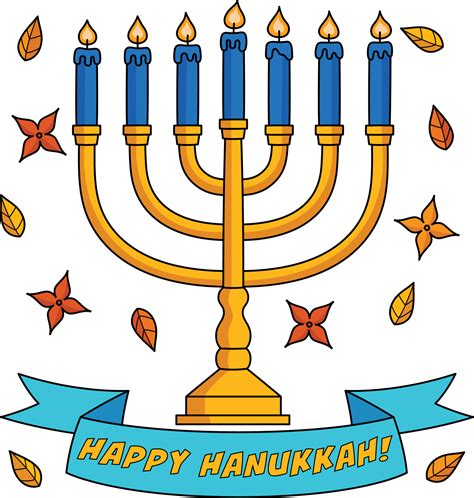 Happy Hanukkah Menorah Cartoon Colored Clipart 12902568 Vector Art at ...